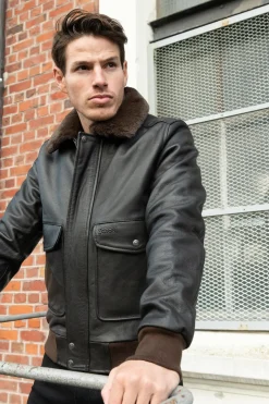 Blouson Homme Schott Lc5331X Ant.brown