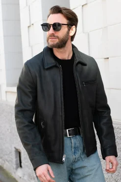 Blouson Homme Schott P693 Black