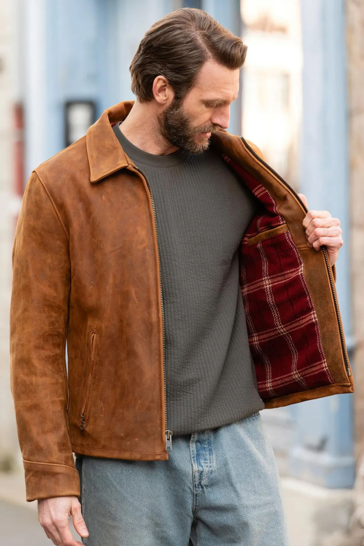 Blouson Homme Schott P673 Brown