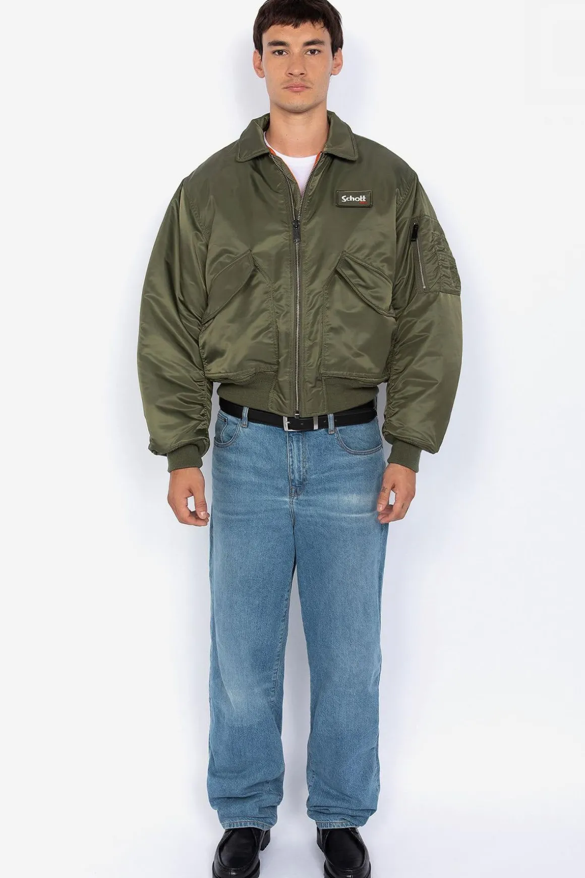 Blouson Homme Schott 21090Rs Army Kaki
