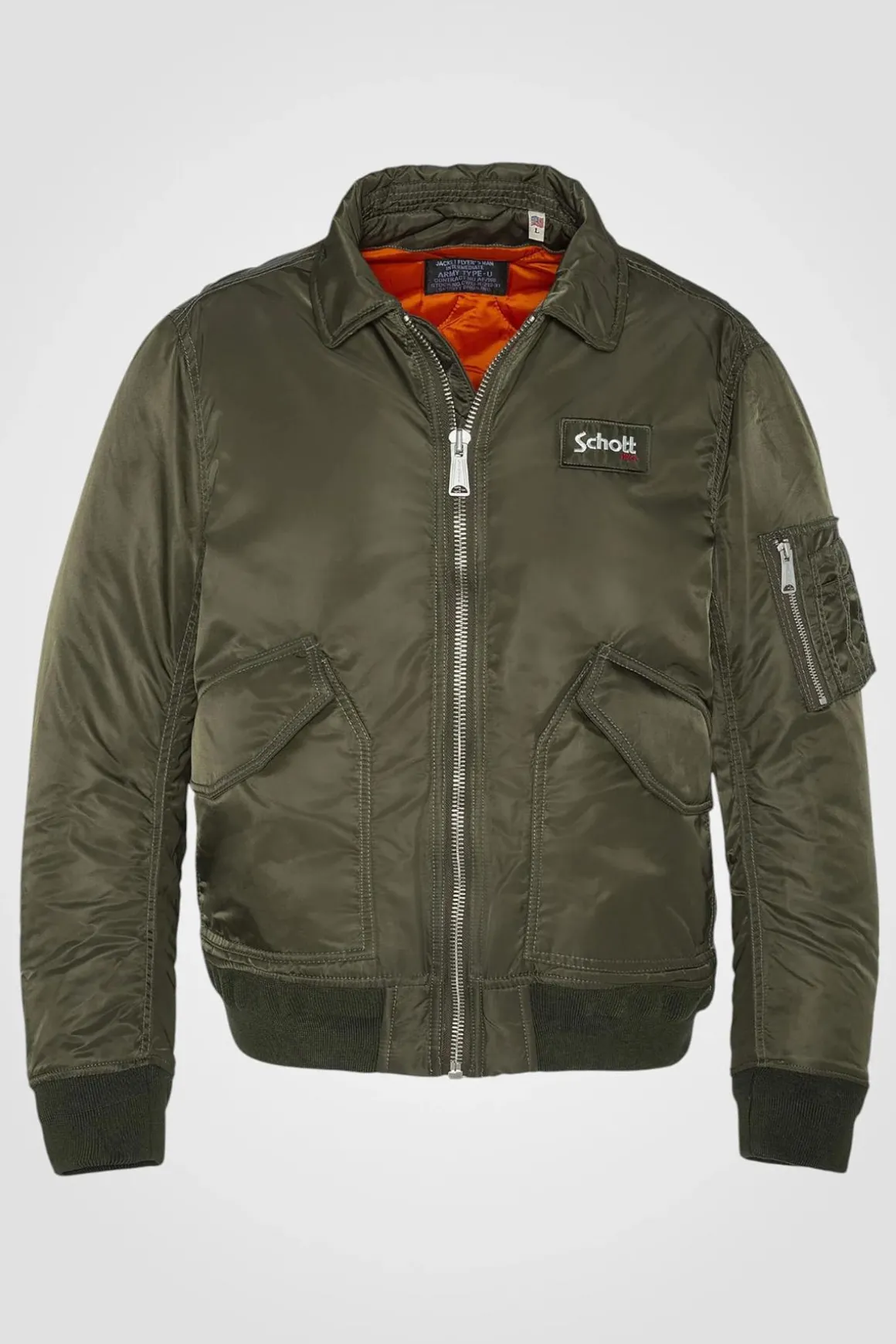 Blouson Homme Schott 210100Rs Army Kaki