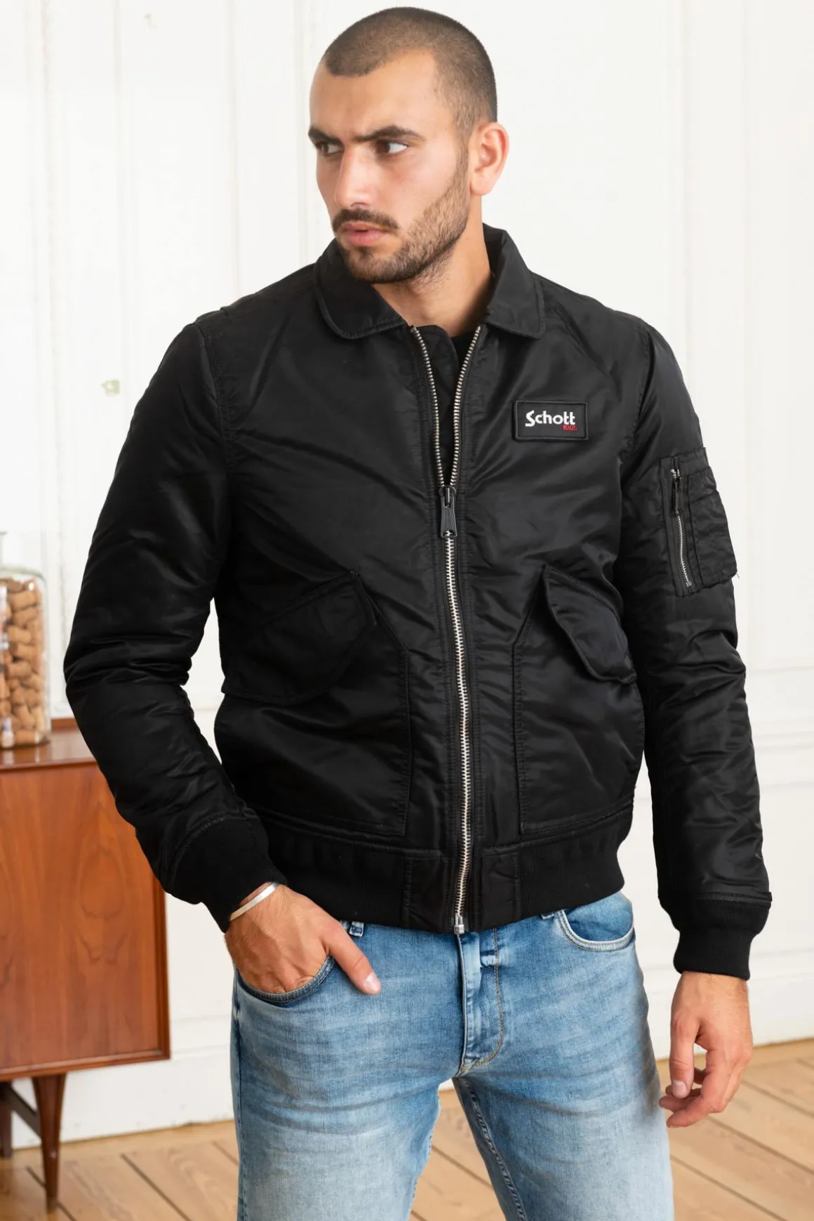 Blouson Homme Schott 210100Rs Black