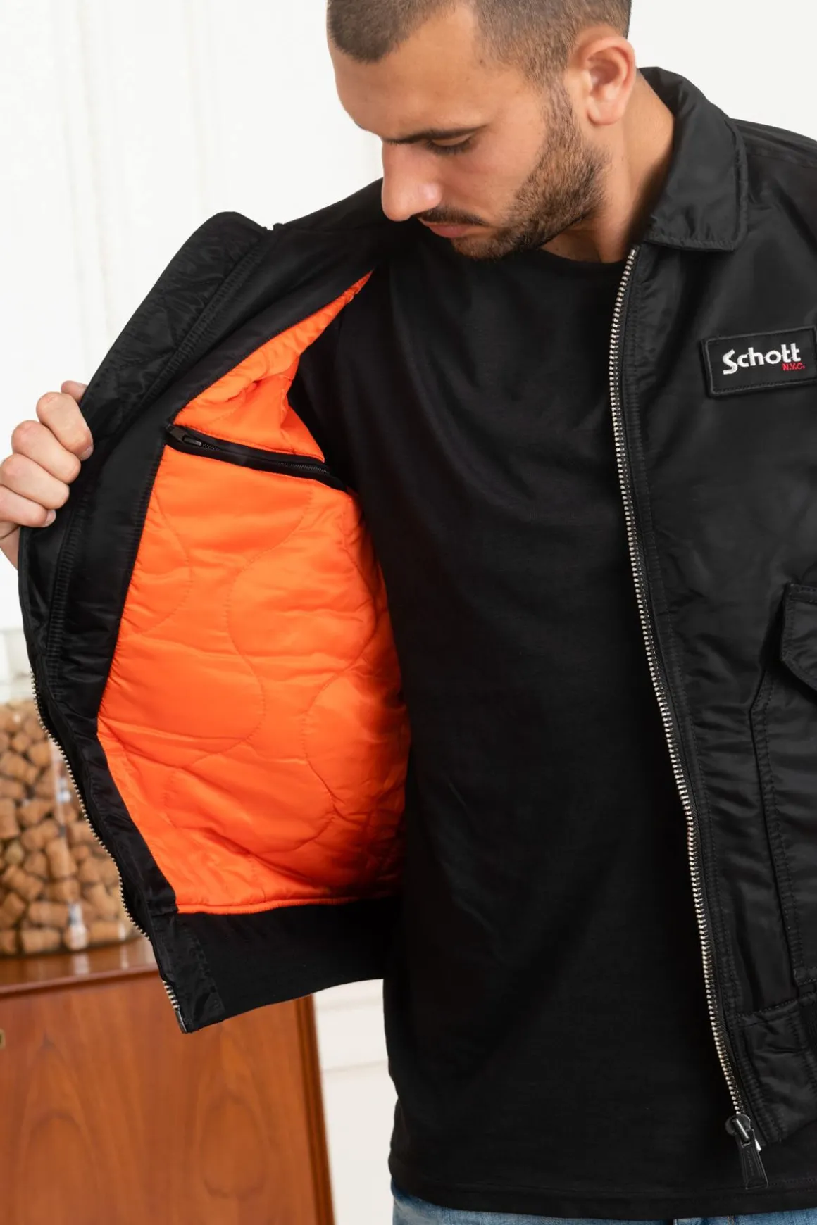 Blouson Homme Schott 210100Rs Black