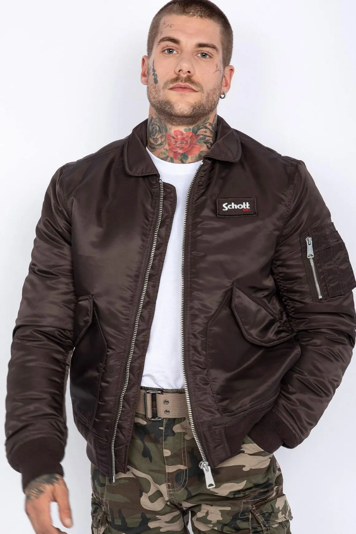 Blouson Homme Schott 210100Rs Dark Brown