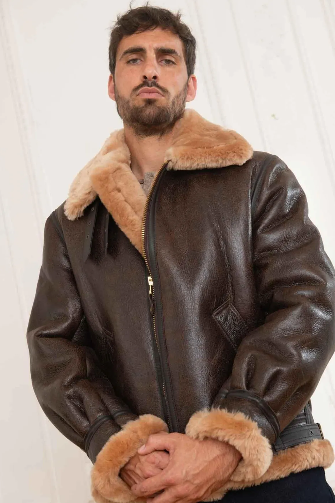 Blouson Homme Schott 257S Brown Gold