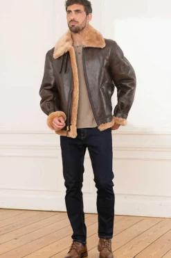Blouson Homme Schott 257S Brown Gold
