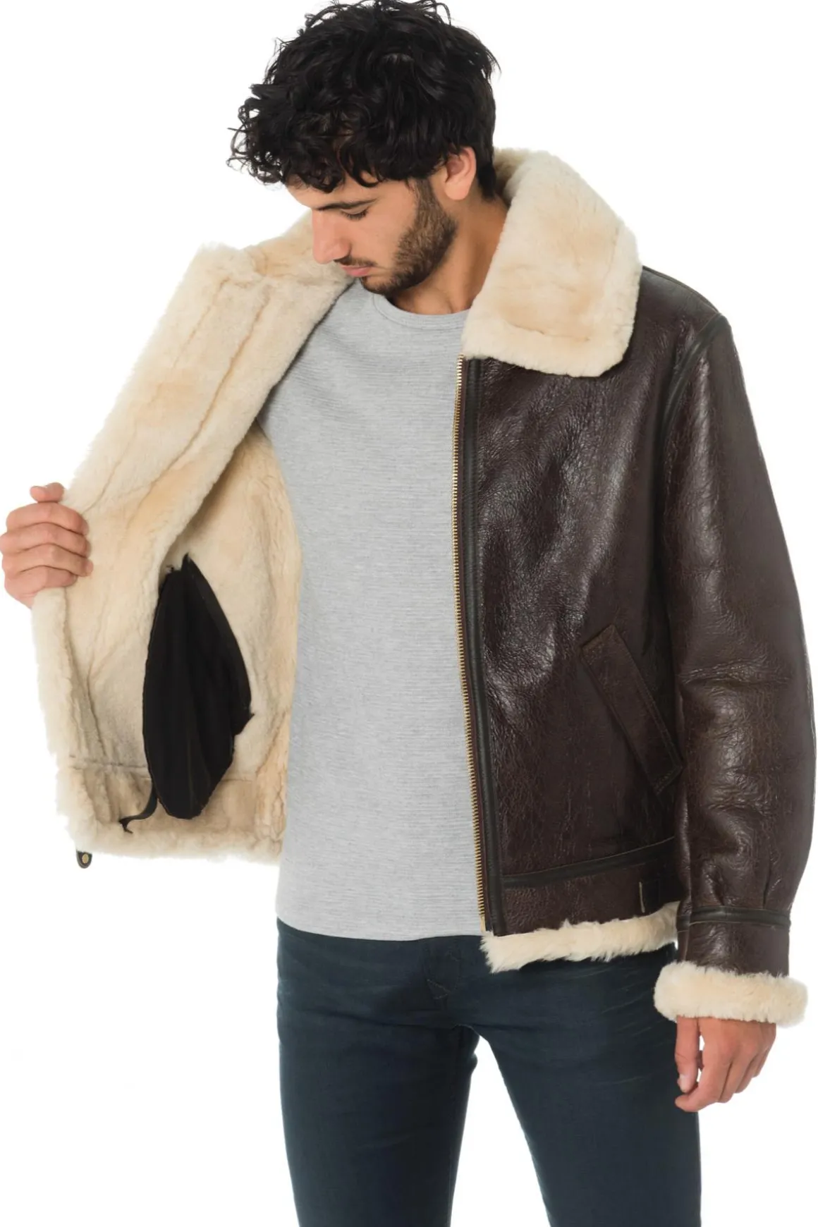 Blouson Homme Schott 257S Marron