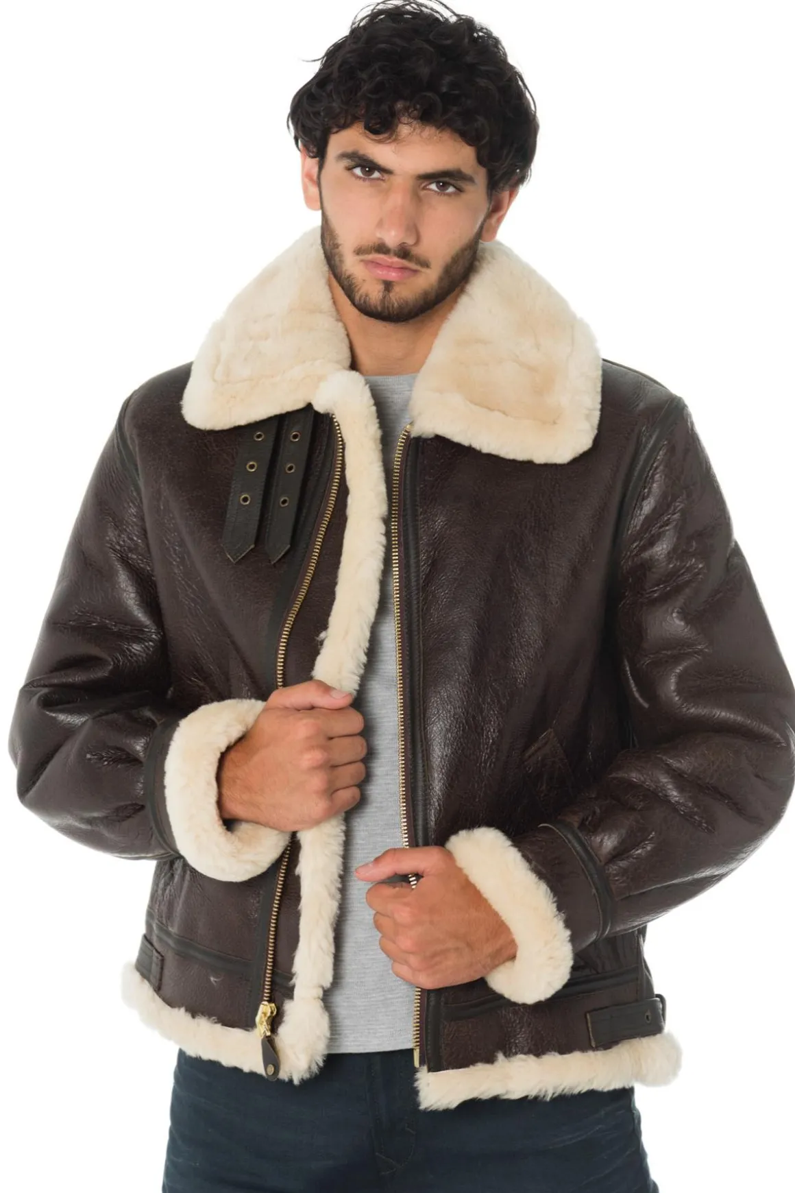Blouson Homme Schott 257S Marron