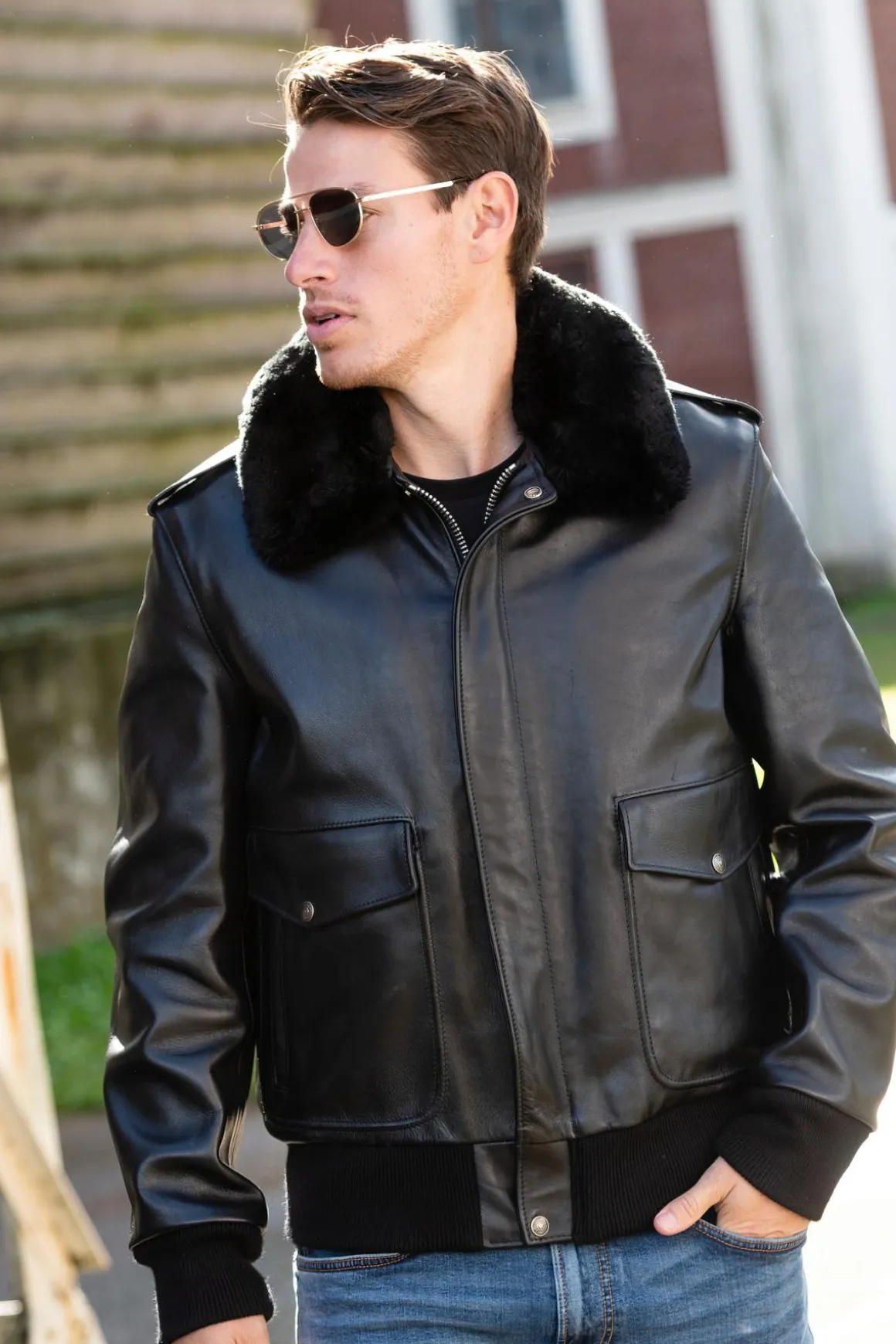 Blouson Homme Schott 184Sm Black