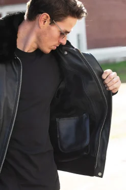 Blouson Homme Schott 184Sm Black