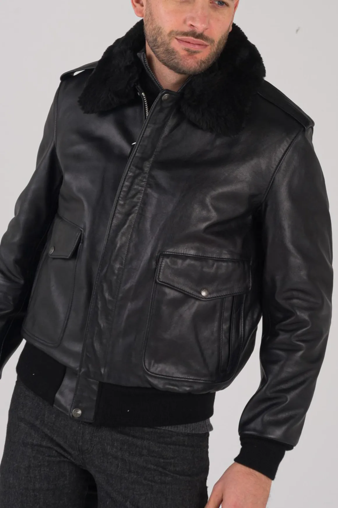 Blouson Homme Schott 184Sm Black