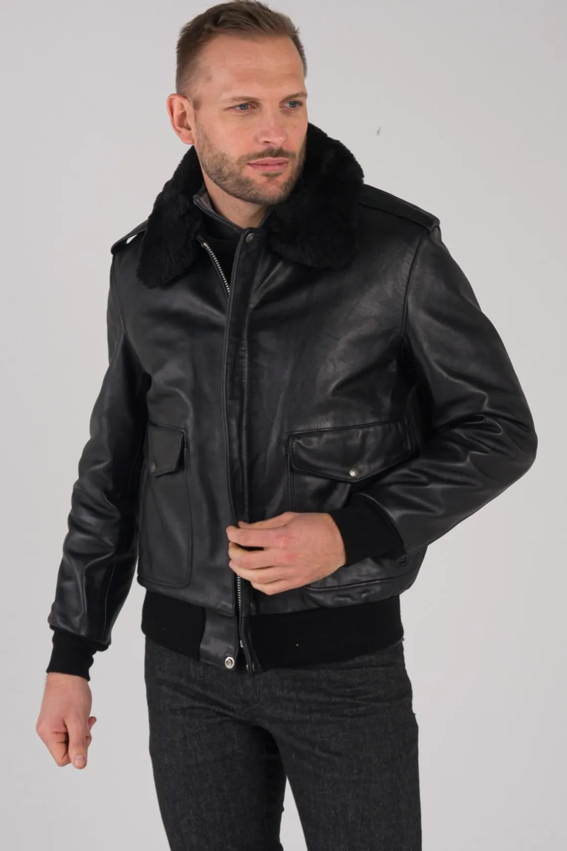 Blouson Homme Schott 184Sm Black