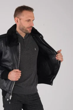 Blouson Homme Schott 184Sm Black