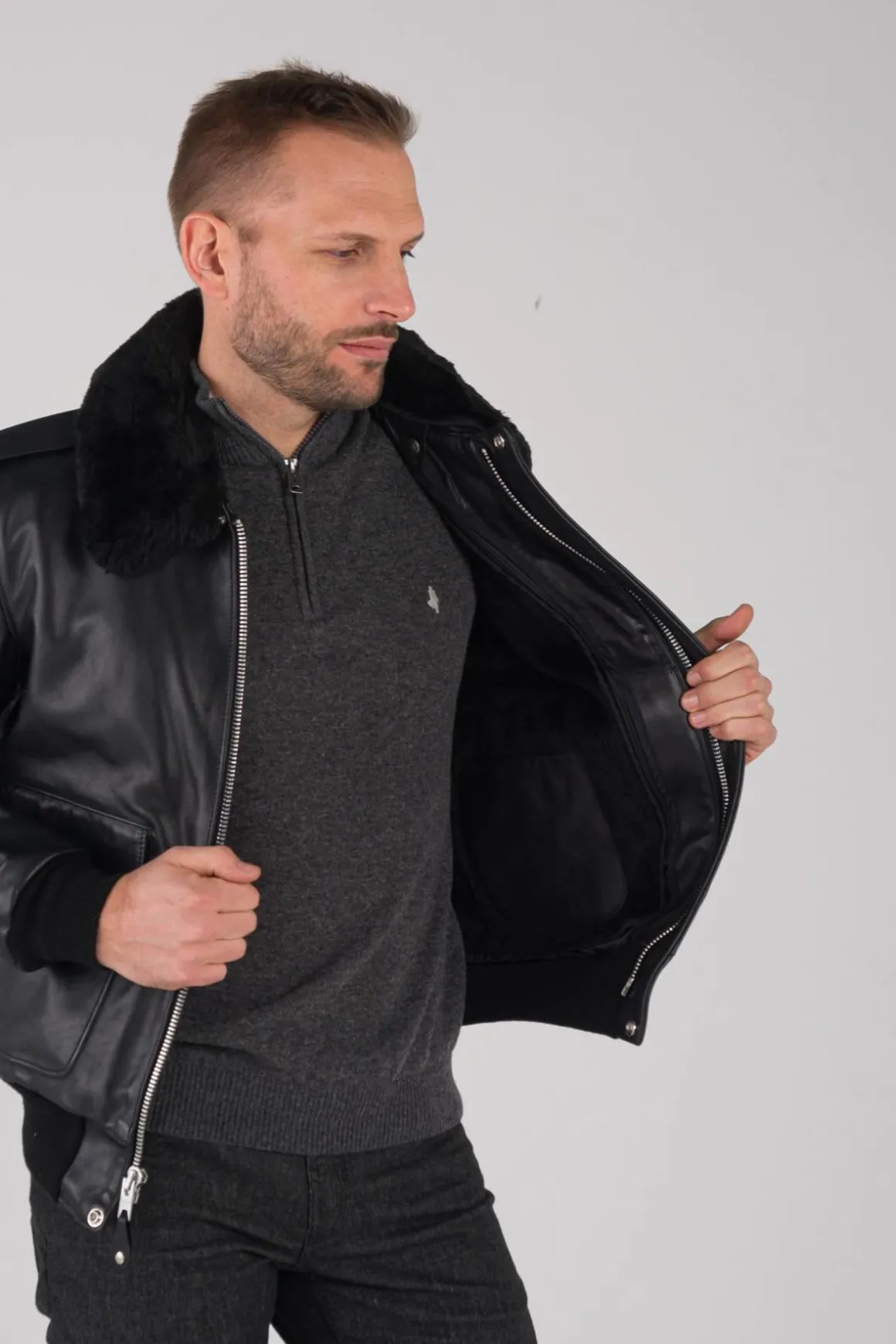 Blouson Homme Schott 184Sm Black