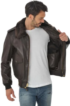 Blouson Homme Schott 184Sm Brown