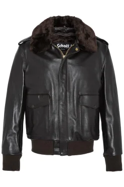Blouson Homme Schott 184Sm Brown