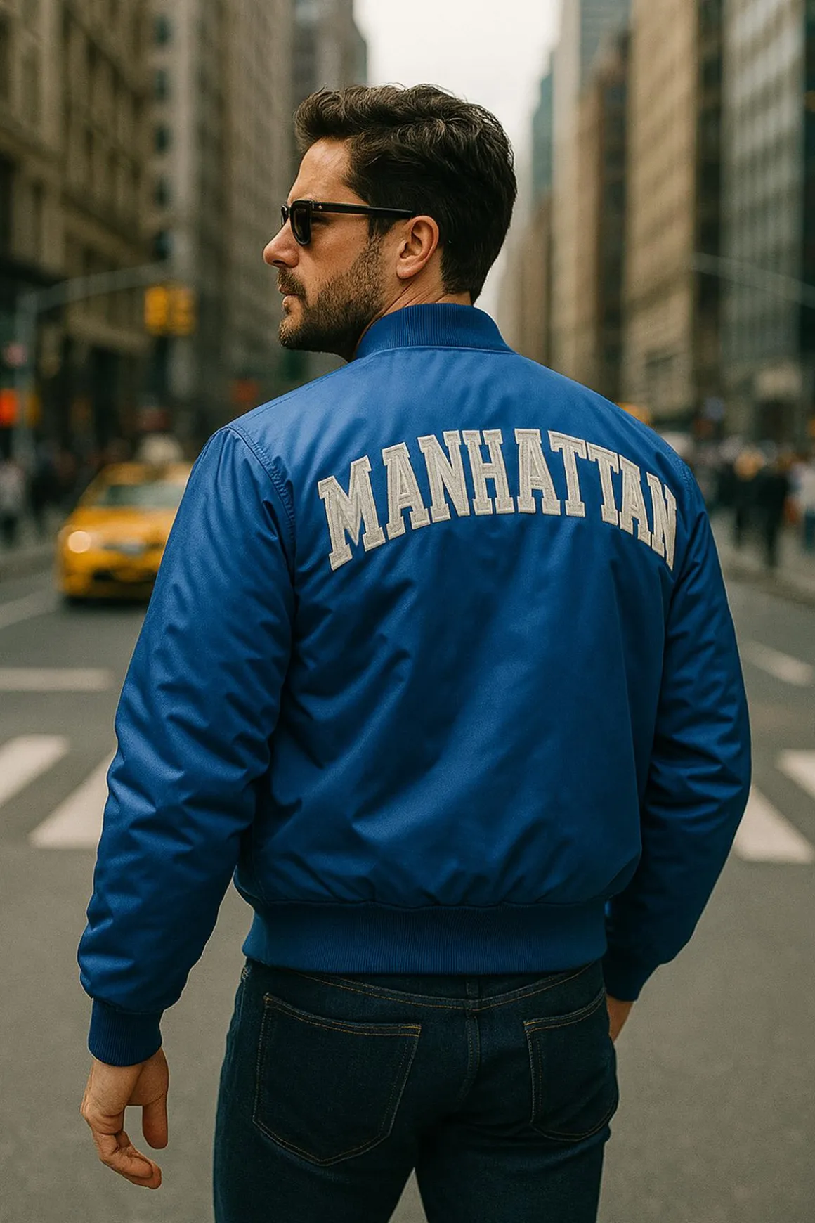 Blouson Homme Schott Sporting Electric Blue