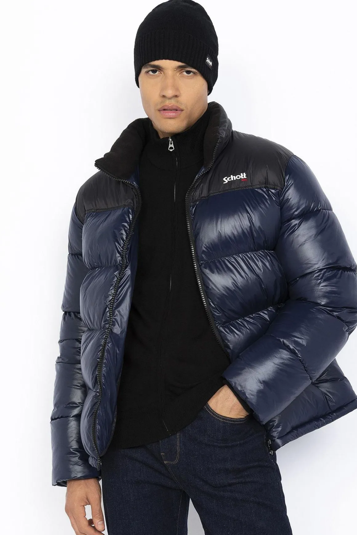 Blouson Homme Schott Union Navy