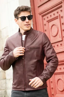 Blouson Homme Schott 530 Wine