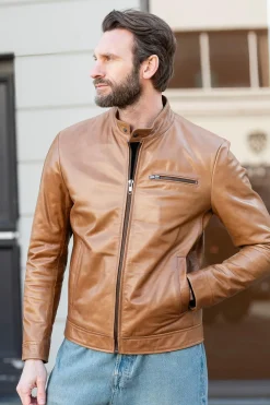 Blouson Homme Serge Pariente Retro Buffle Oxblood