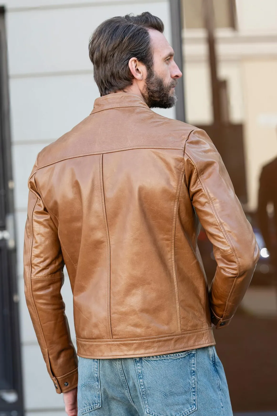 Blouson Homme Serge Pariente Retro Buffle Oxblood