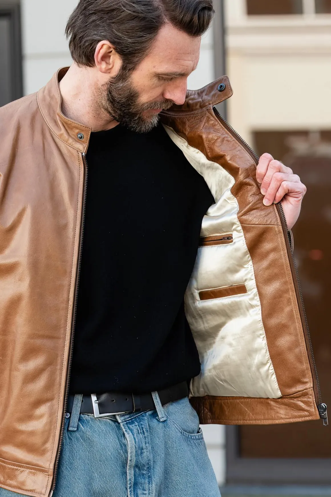Blouson Homme Serge Pariente Retro Buffle Oxblood