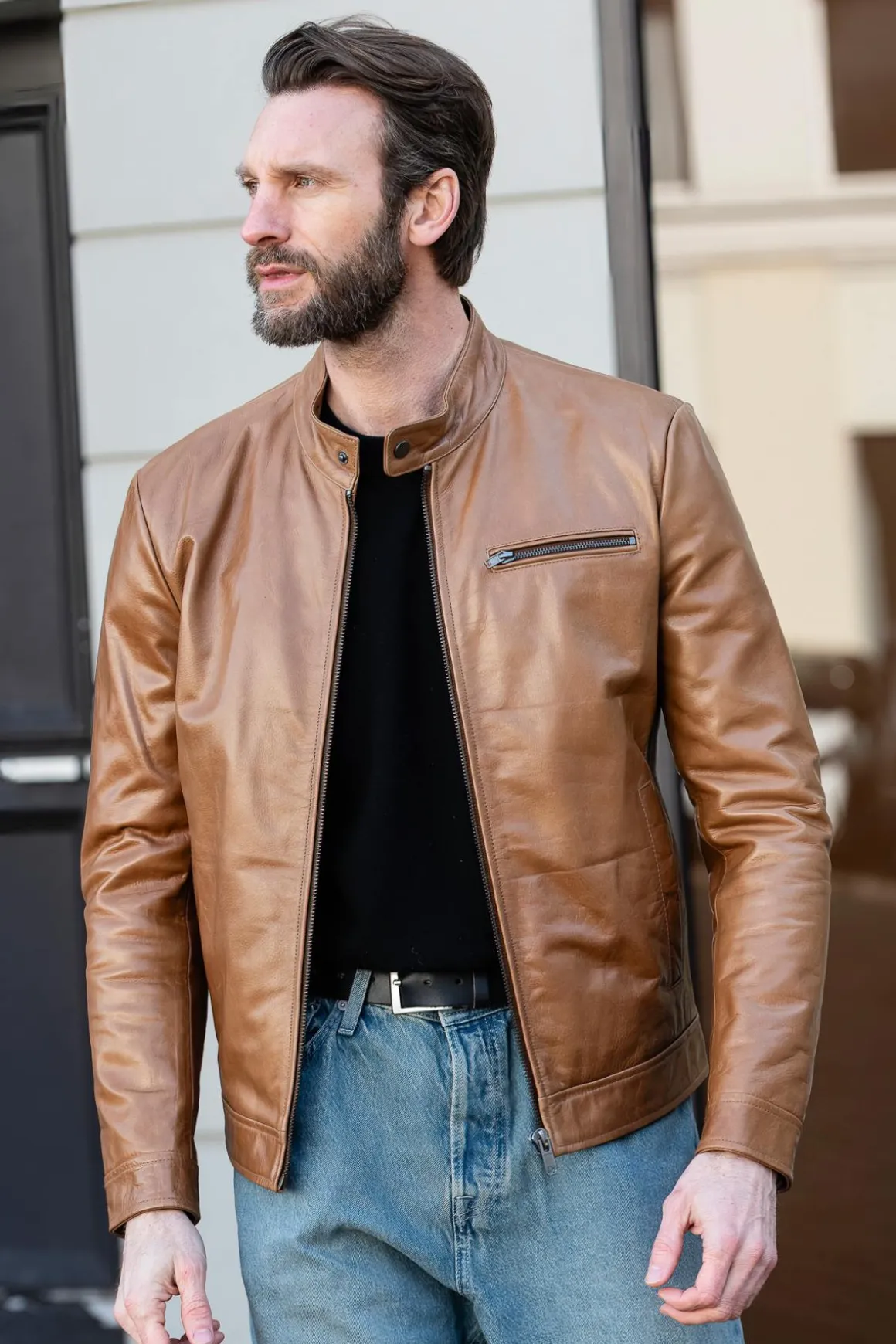Blouson Homme Serge Pariente Retro Buffle Oxblood