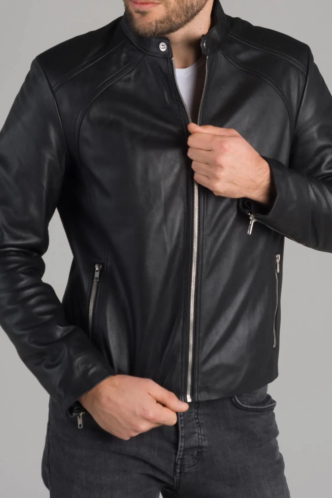 Blouson Homme Serge Pariente Leni Ag Noir