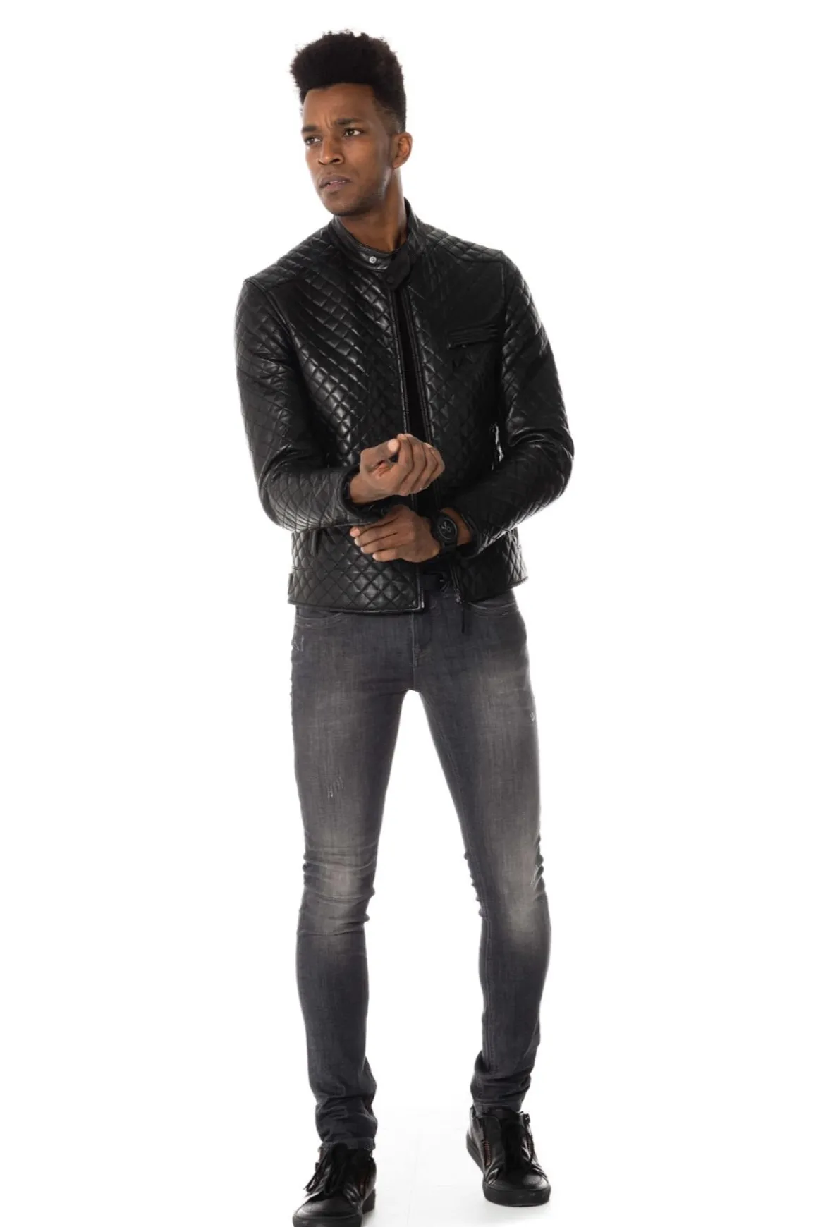 Blouson Homme Serge Pariente Top Man Quilt Black Zz