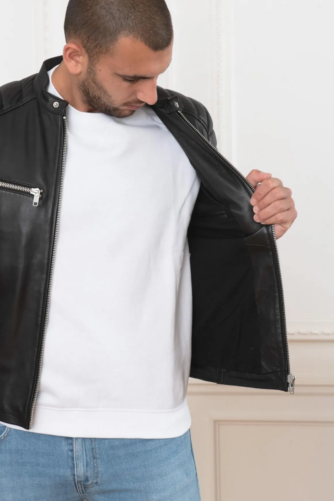 Blouson Homme Serge Pariente Warrior Noir