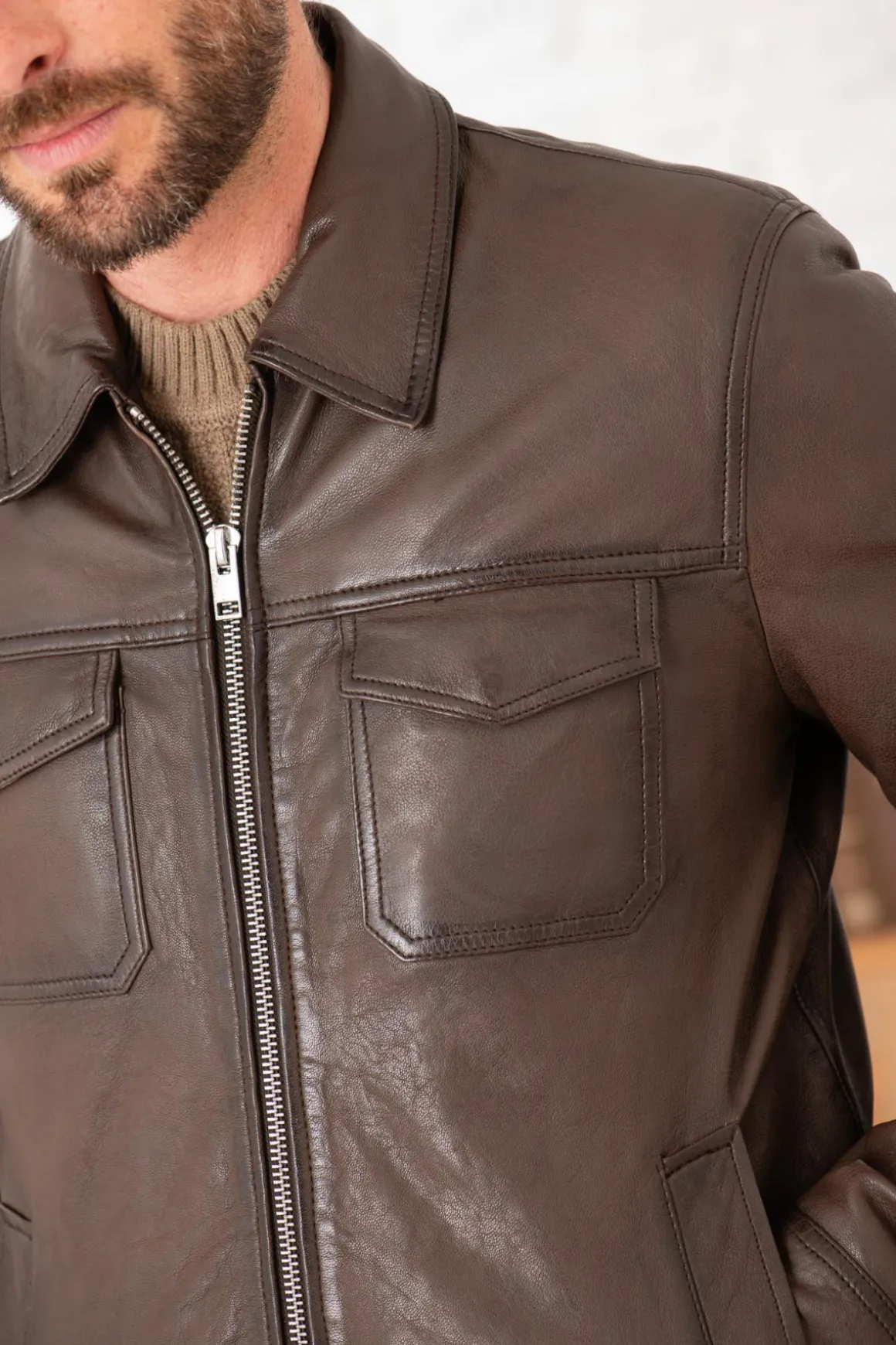 Blouson Homme Serge Pariente Creed Mocca