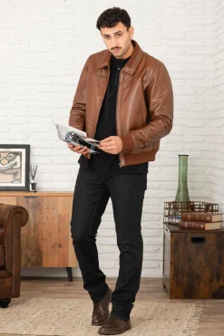 Blouson Homme Serge Pariente Keaton Buffle Oxblood