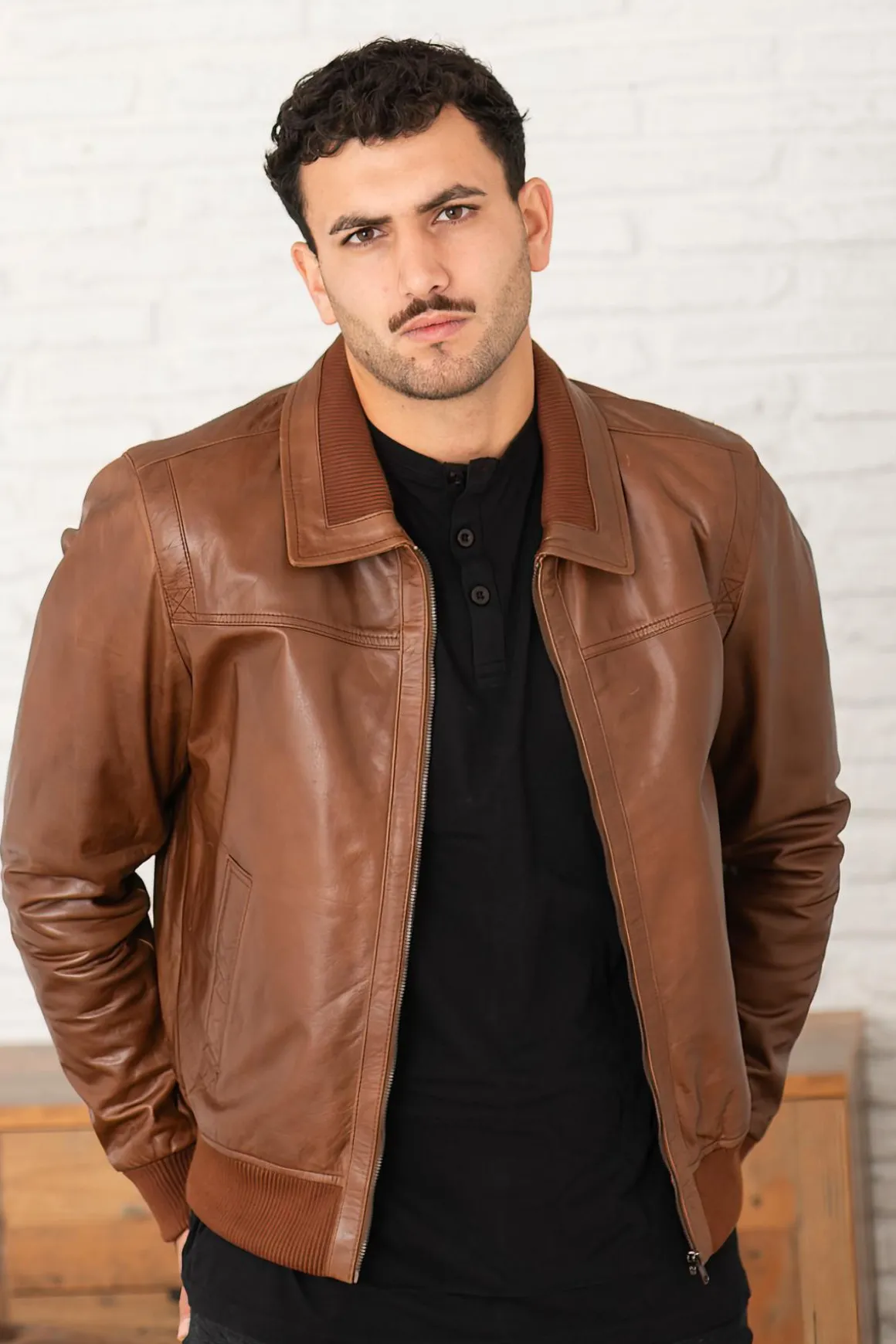 Blouson Homme Serge Pariente Keaton Buffle Oxblood