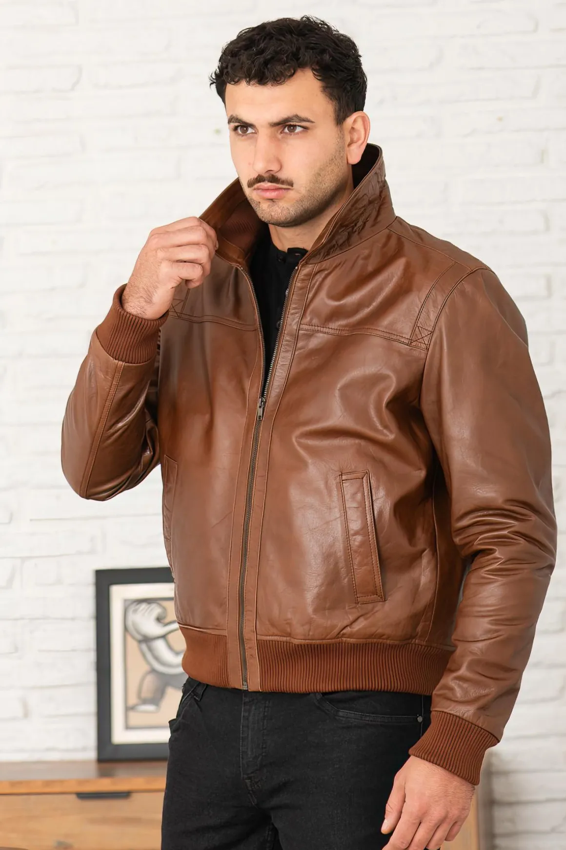 Blouson Homme Serge Pariente Keaton Buffle Oxblood