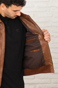 Blouson Homme Serge Pariente Keaton Buffle Oxblood