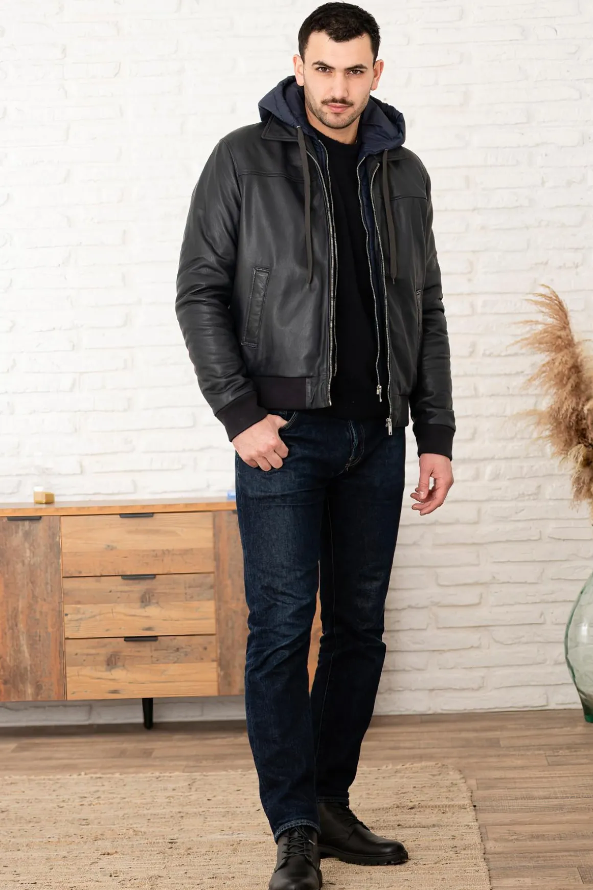 Blouson Homme Serge Pariente Amos Hood Navy