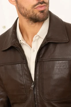 Blouson Homme Serge Pariente Texas Reddish Brown