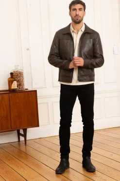 Blouson Homme Serge Pariente Texas Reddish Brown