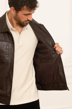Blouson Homme Serge Pariente Texas Reddish Brown