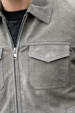 Blouson Homme Serge Pariente Creed Suede Anthracite