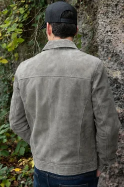 Blouson Homme Serge Pariente Creed Suede Anthracite