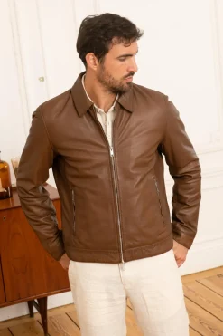 Blouson Homme Serge Pariente Carlo Tobacco