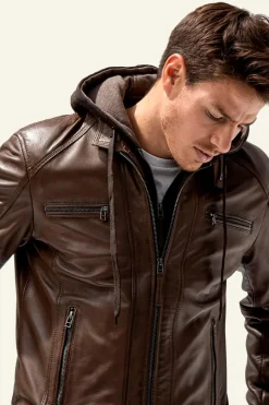 Blouson Homme Serge Pariente Erico Hood Bu Mocca