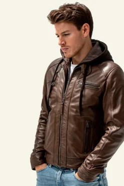 Blouson Homme Serge Pariente Erico Hood Bu Mocca