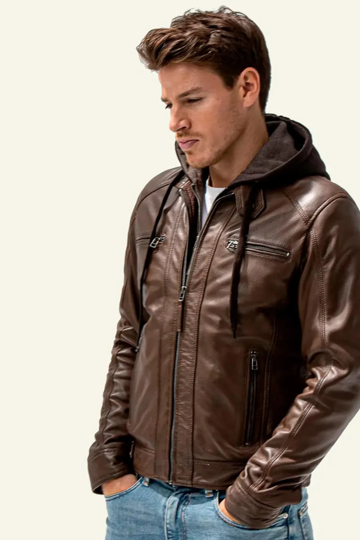 Blouson Homme Serge Pariente Erico Hood Bu Mocca