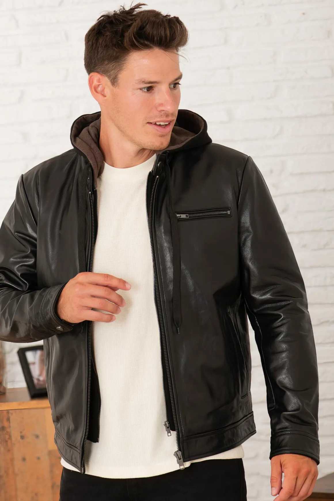 Blouson Homme Serge Pariente Retro Hood Buffle Black