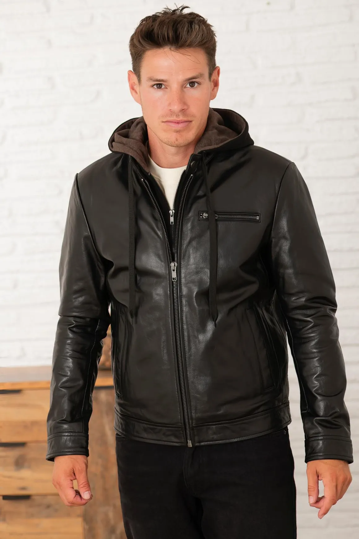 Blouson Homme Serge Pariente Retro Hood Buffle Black