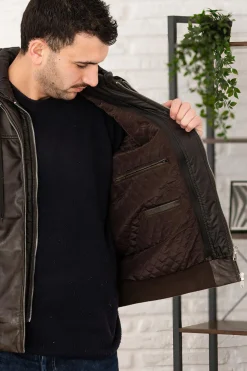 Blouson Homme Serge Pariente Amos Hood Used Green