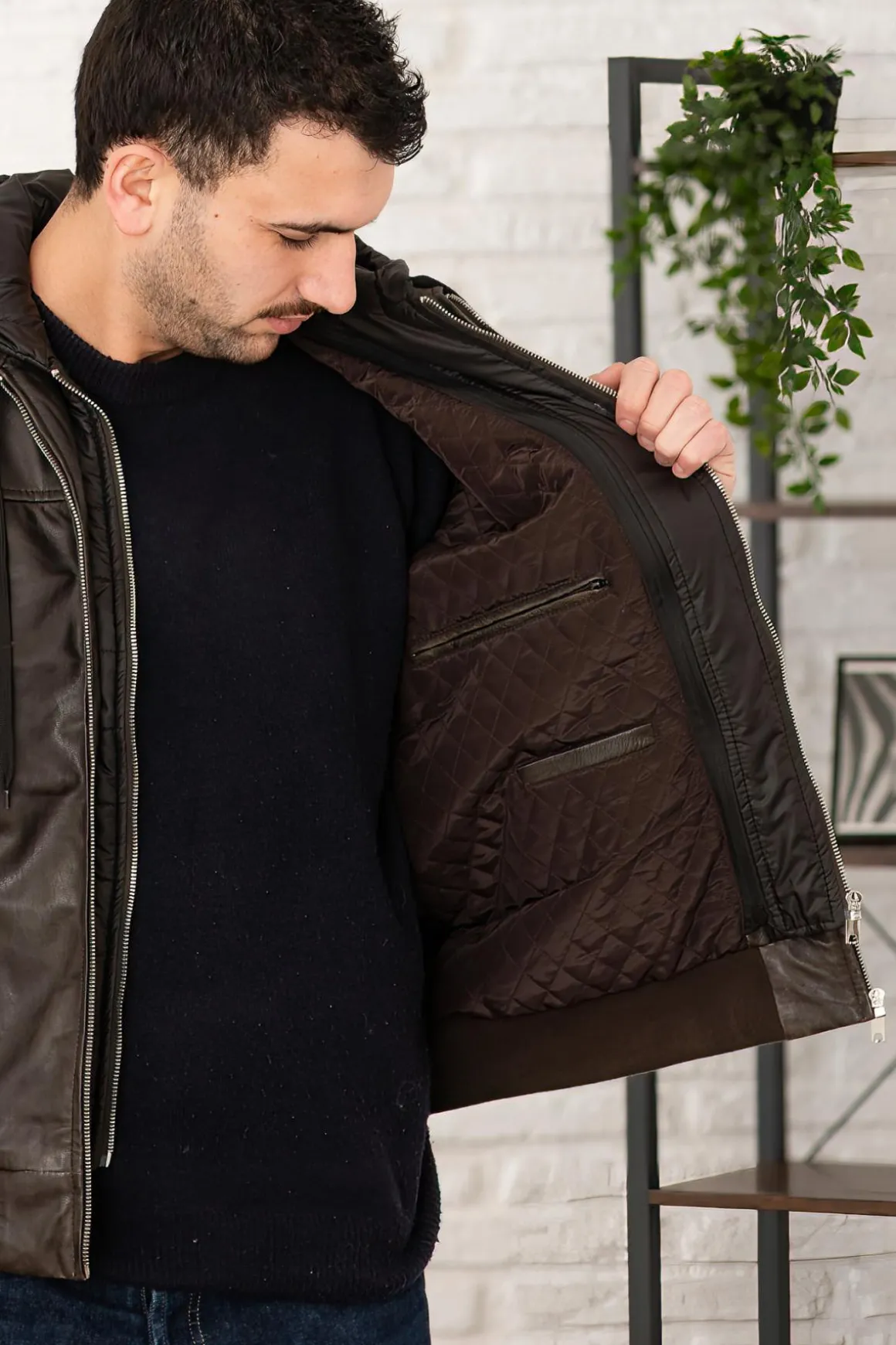 Blouson Homme Serge Pariente Amos Hood Used Green