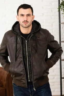 Blouson Homme Serge Pariente Amos Hood Used Green